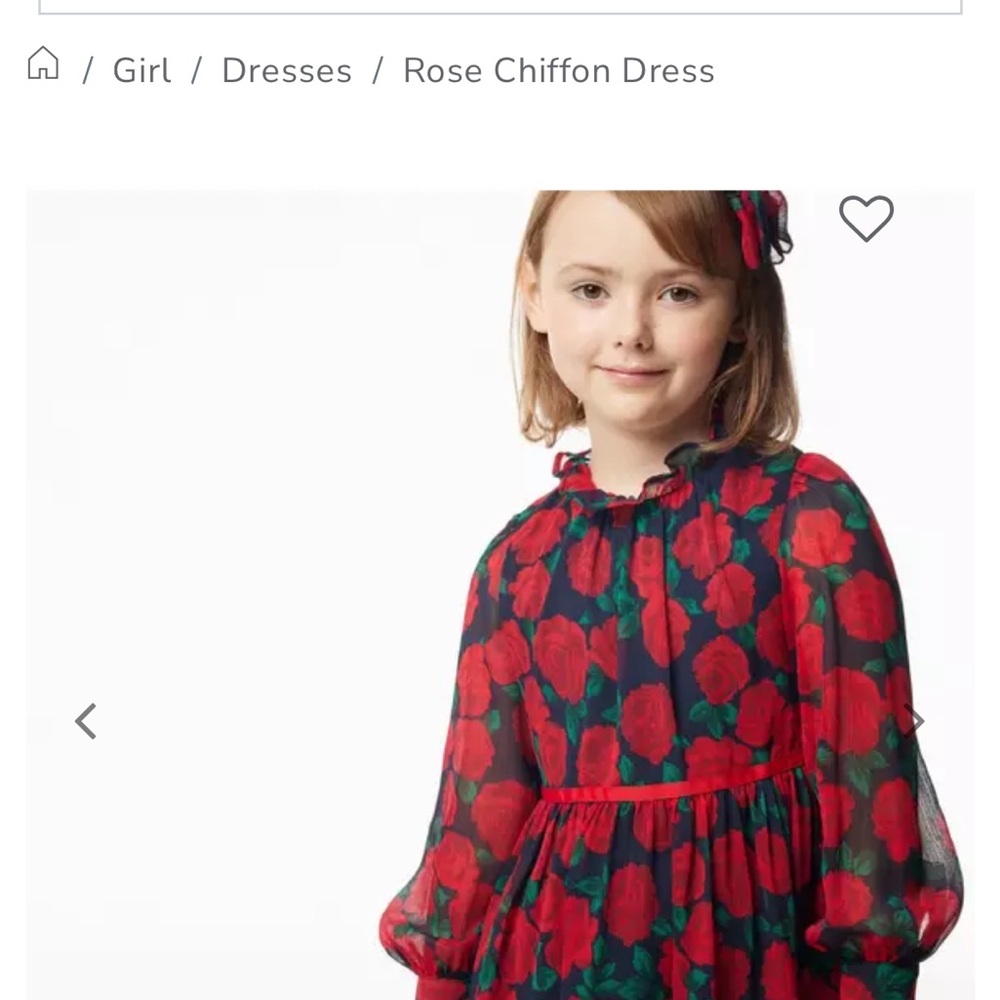 Janie and Jack Red and Green Floral Dress